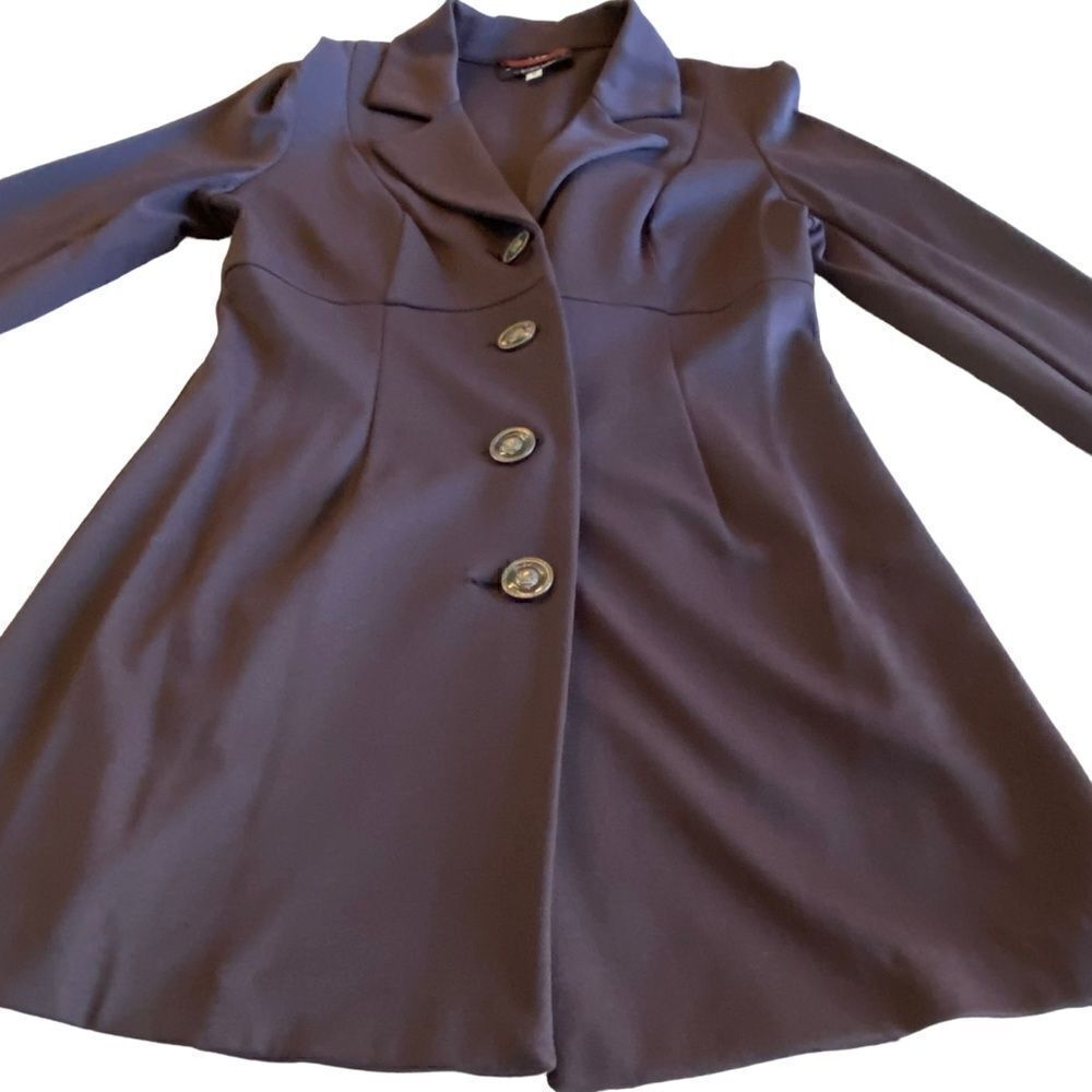 EUC Brown Bisou Bisou Blazer wth Gold Buttons